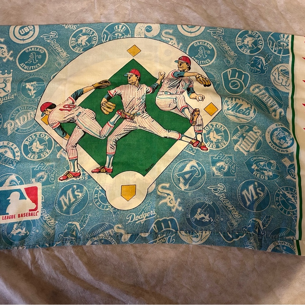 MLB Themed Pillowcase - Blue and Green
